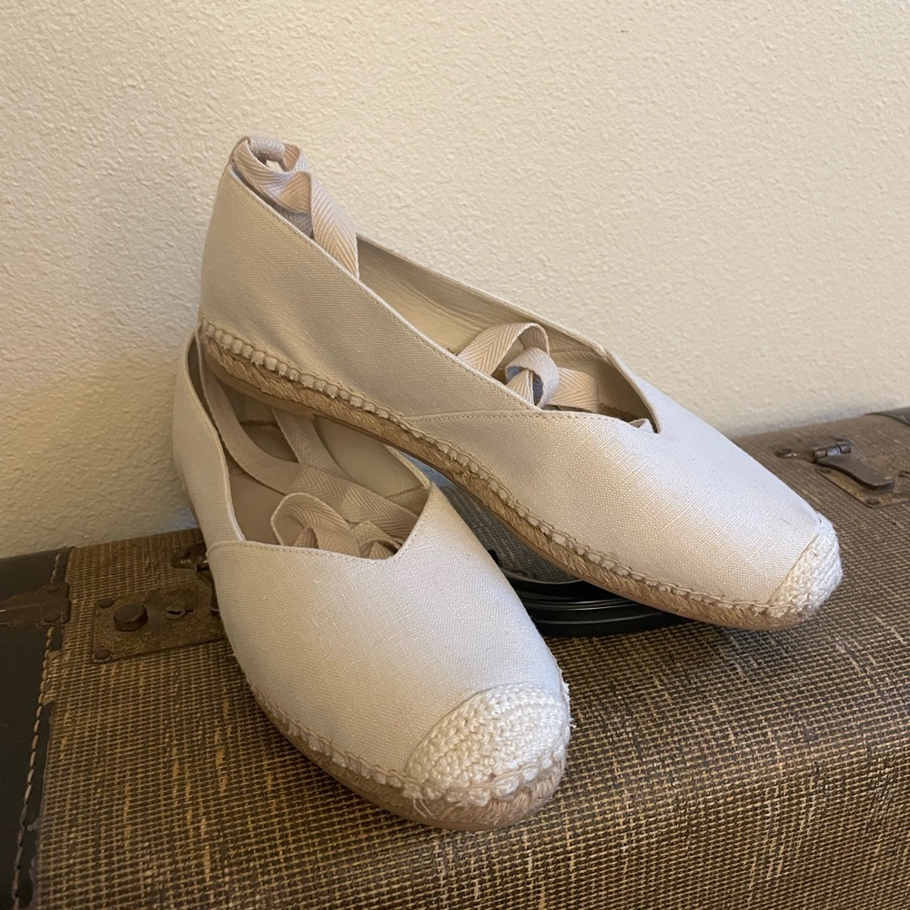 Reformation Iona Flat Espadrilles | Optional Laces | Size 8 - Picture 8 of 8
